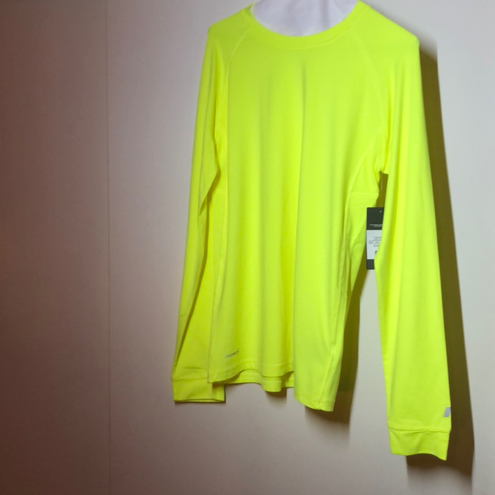 Neon yellow Russell dripower 360 long sleeve shirt